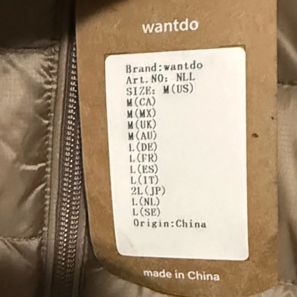 Wantdo Women's Packable Ultra Light Weight Short Down Jacket size Medium NWT - Picture 5 of 7